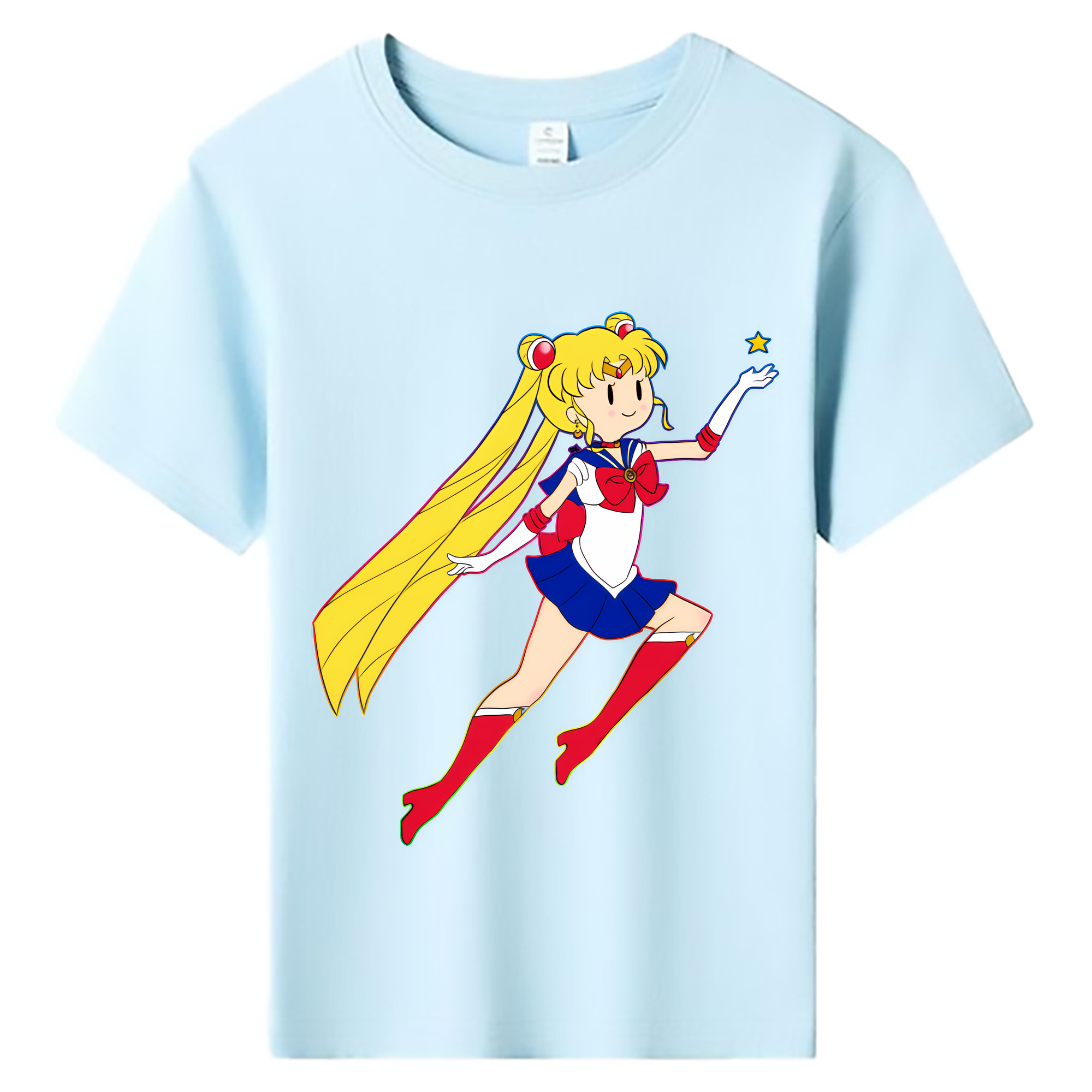 （画像用） 美少女戦士セーラームーン 月野 うさぎ つきの うさぎ Sailor Moon Tsukino Usagi 綿100％キッズTシャツ（フロントプリント）